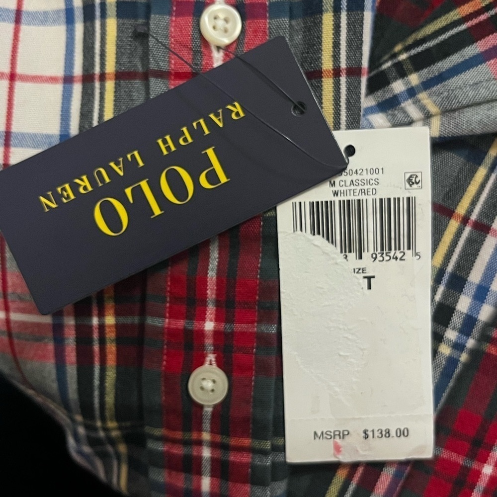 Polo Ralph Lauren 3XLT Brushed Oxford Plaid Shirt Big & Tall 3X TALL NWT - Picture 9 of 12
